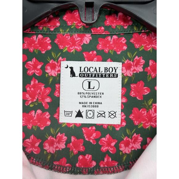 Local Boy Outfitters Dirty Myrtle Green Azalea Polo Shirt Mens Size Large - Picture 5 of 7